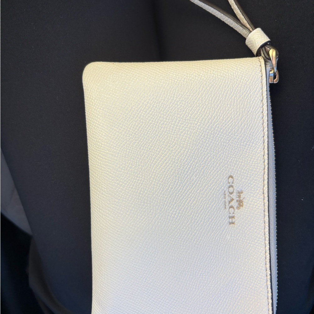 Coach White Wristlet